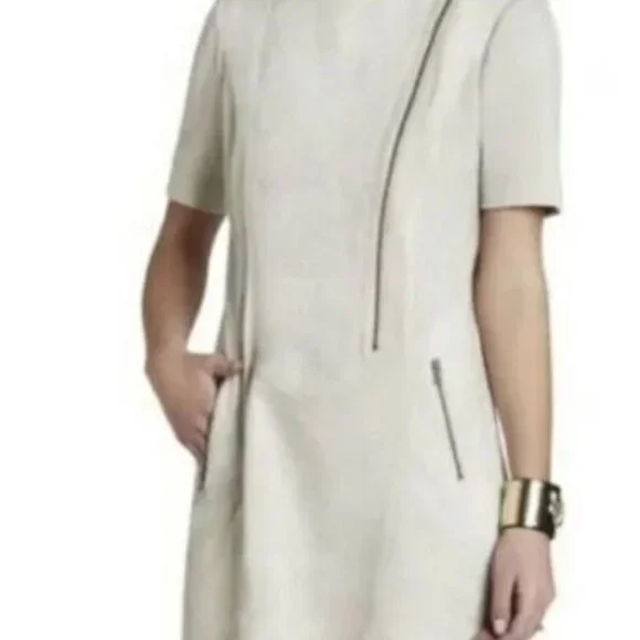 BCBG MAXAZRIA Heather Blocked Faux Suede Dress - Picture 5 of 6